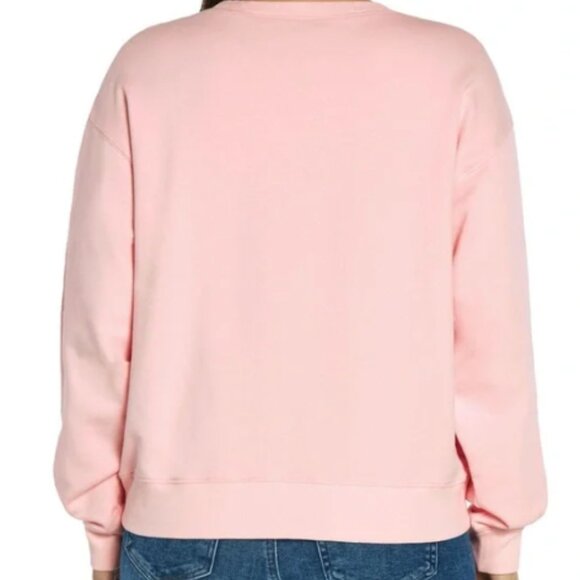 Wildfox XL “Brunch Club” Pink Oversized Crew Graphic Bubble Print Sweatshirt - Picture 3 of 4